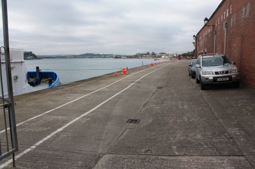 The Deepwater Quay beside the former train station in Cobh, where the tenders 'Ireland' and 'America' put in for their final stop before travelling out to the Titanic, anchored off Roches Point. 